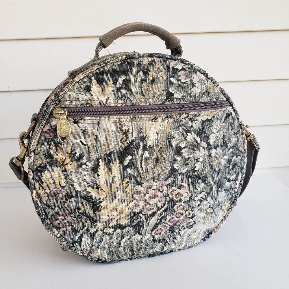 Vintage 90s / Y2K Ricardo Beverly Hills tapestry rounded luggage bag - Picture 6 of 14